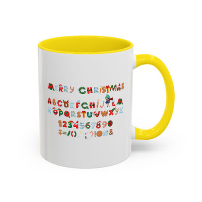 Accent Coffee Mug - Christmas alphabet - [[{"value":"Wonderwear Kid"}]]