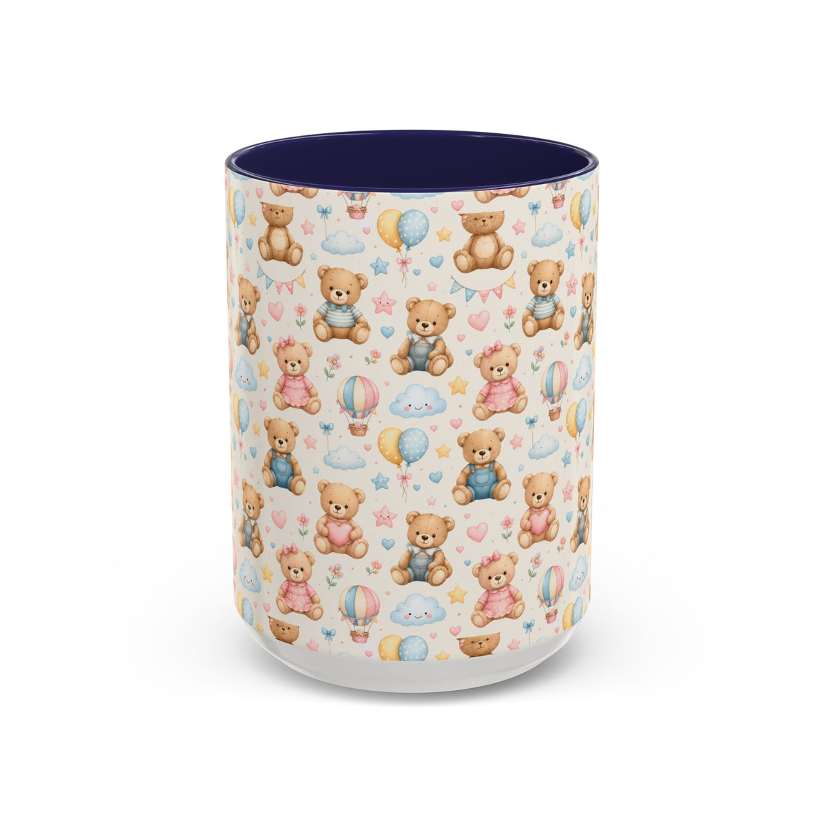 Accent Coffee Mug  (11/15 oz) - Pastel Teddy Bear Nursery