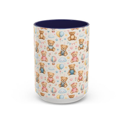 Accent Coffee Mug  (11/15 oz) - Pastel Teddy Bear Nursery