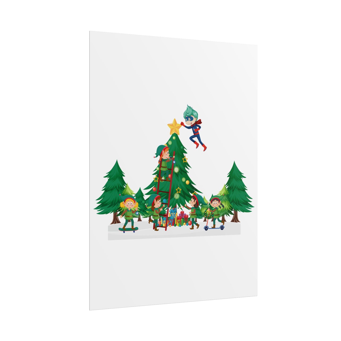 Rolled Posters - Super kiddo putting the stars - [[{"value":"Wonderwear Kid"}]]