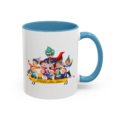 Accent Coffee Mug - Happy new year with friends - [[{"value":"Wonderwear Kid"}]]