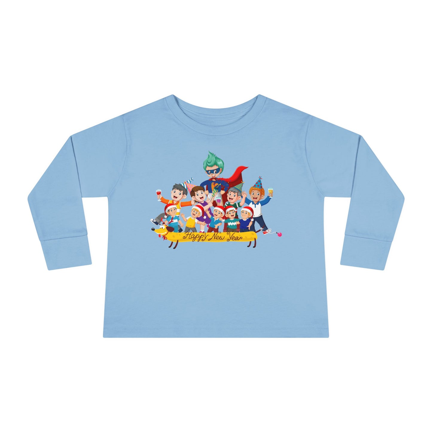Toddler Long Sleeve Tee - Happy new year with friends - [[{"value":"Wonderwear Kid"}]]