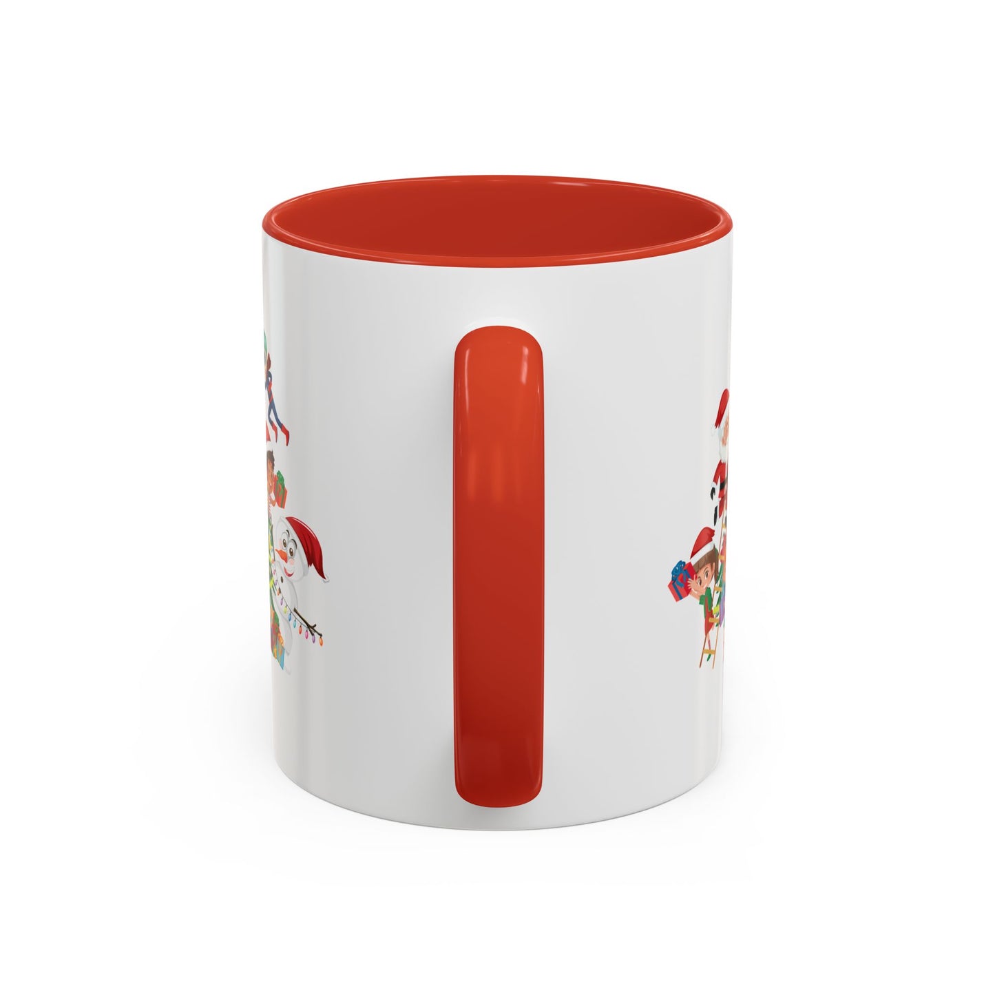 Accent Coffee Mug - Super kiddo making christmas tree