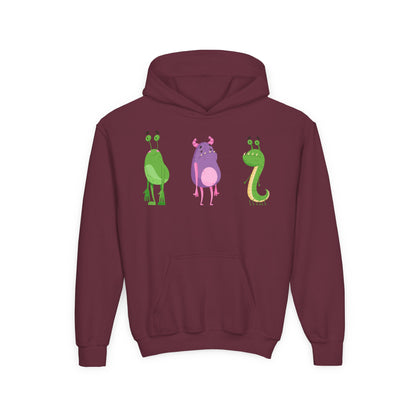 Youth Heavy Blend Hooded Sweatshirt -  Baby monsters Printify