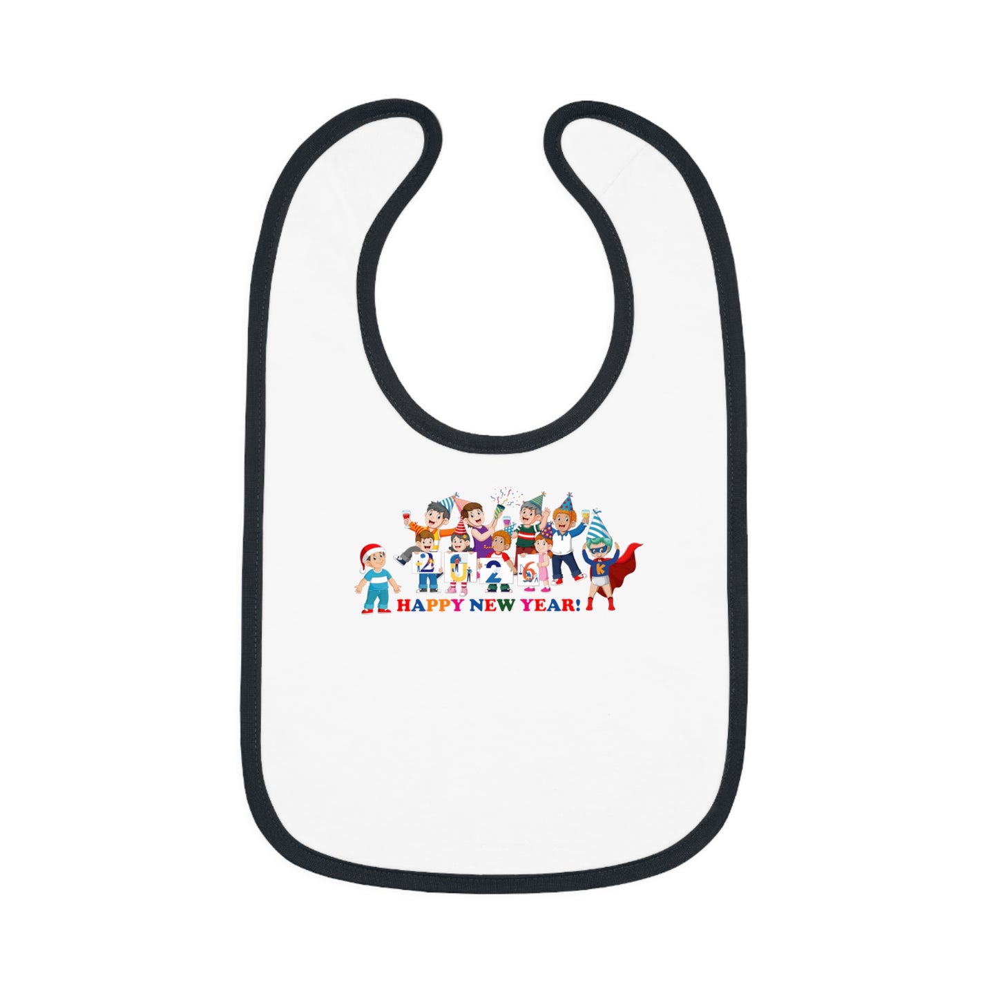 Baby Bib - Happy new year from super kiddo