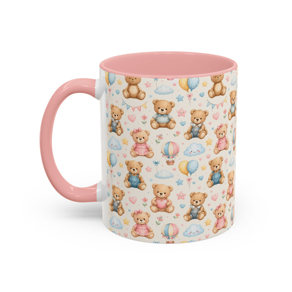 Accent Coffee Mug  (11/15 oz) - Pastel Teddy Bear Nursery