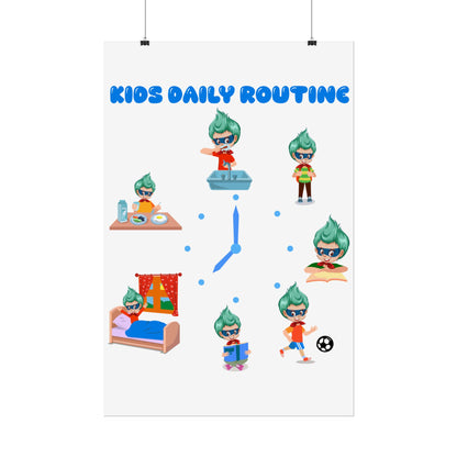 Rolled Posters - Super kiddo daily routine - [[{"value":"Wonderwear Kid"}]]