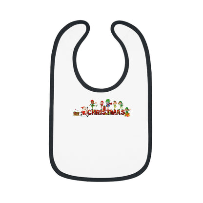Baby Bib - Christmas with santa claus and friends - [[{"value":"Wonderwear Kid"}]]