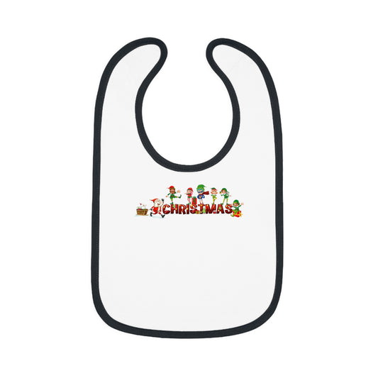 Baby Bib - Christmas with santa claus and friends