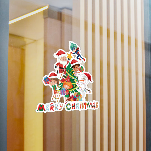 Christmas Kiss-Cut Vinyl Decals – Super kiddo making christmas tree with text - [[{"value":"Wonderwear Kid"}]]