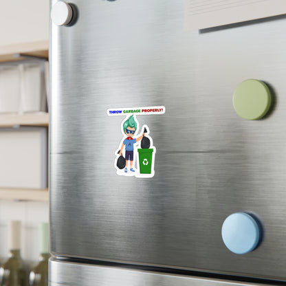 Halloween Kiss-Cut Vinyl Decals – Super kiddo taking trash out - [[{"value":"Wonderwear Kid"}]]