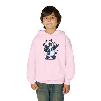 Youth Heavy Blend Hooded Sweatshirt - Panda dabbing dance Printify