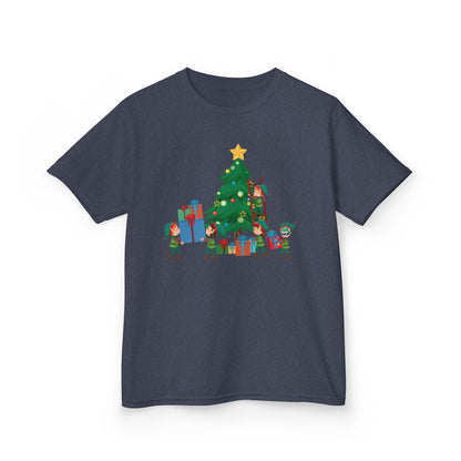 Kids Heavy Cotton™ Tee - Super kiddo putting gifts on christmas tree - [[{"value":"Wonderwear Kid"}]]