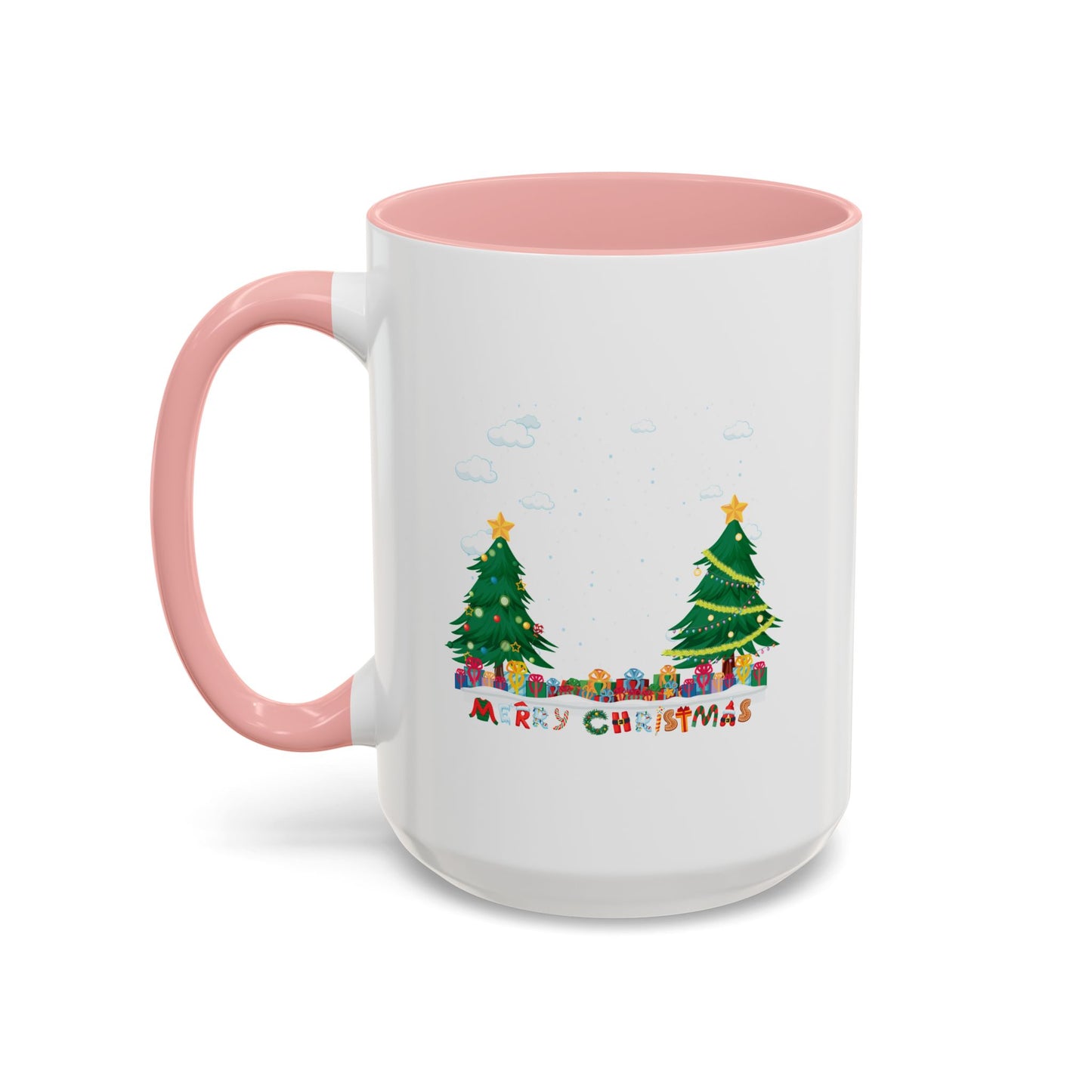 Accent Coffee Mug - Christmas and snowing