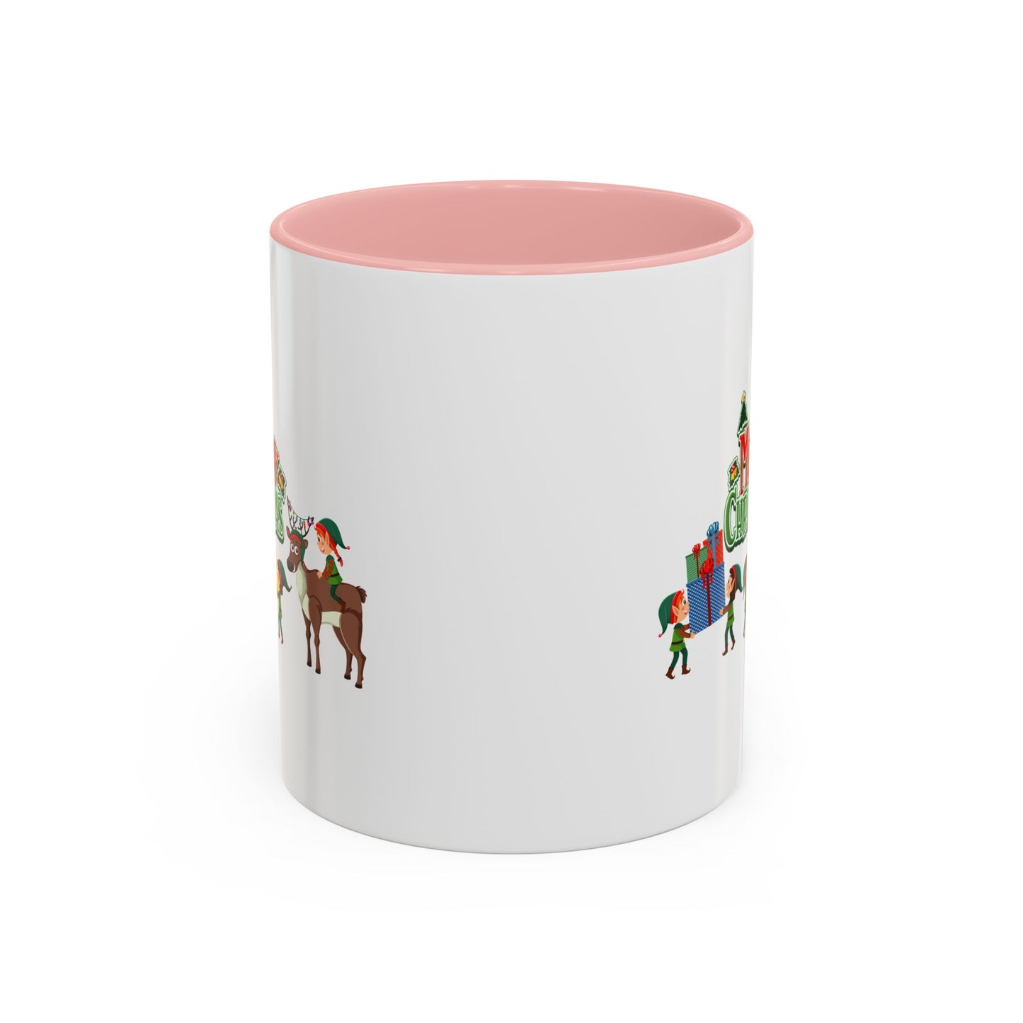 Accent Coffee Mug - Merry christmas and reindeer