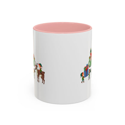 Accent Coffee Mug - Merry christmas and reindeer - [[{"value":"Wonderwear Kid"}]]