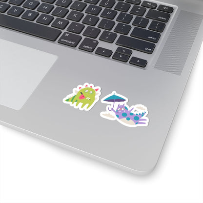 Kiss-Cut Vinyl Decals - Monsters playing Printify