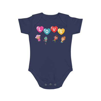 Infant Fine Jersey Bodysuit - Valentines -  Love - [[{"value":"Wonderwear Kid"}]]