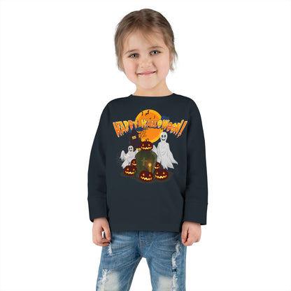 Toddler Long Sleeve Tee - Happy holloween - cemetery - [[{"value":"Wonderwear Kid"}]]