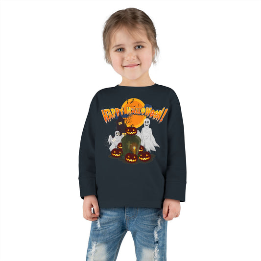 Toddler Long Sleeve Tee - Happy holloween - cemetery - [[{"value":"Wonderwear Kid"}]]