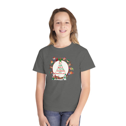 Youth Midweight Tee - We wish you a merry Christmas - [[{"value":"Wonderwear Kid"}]]