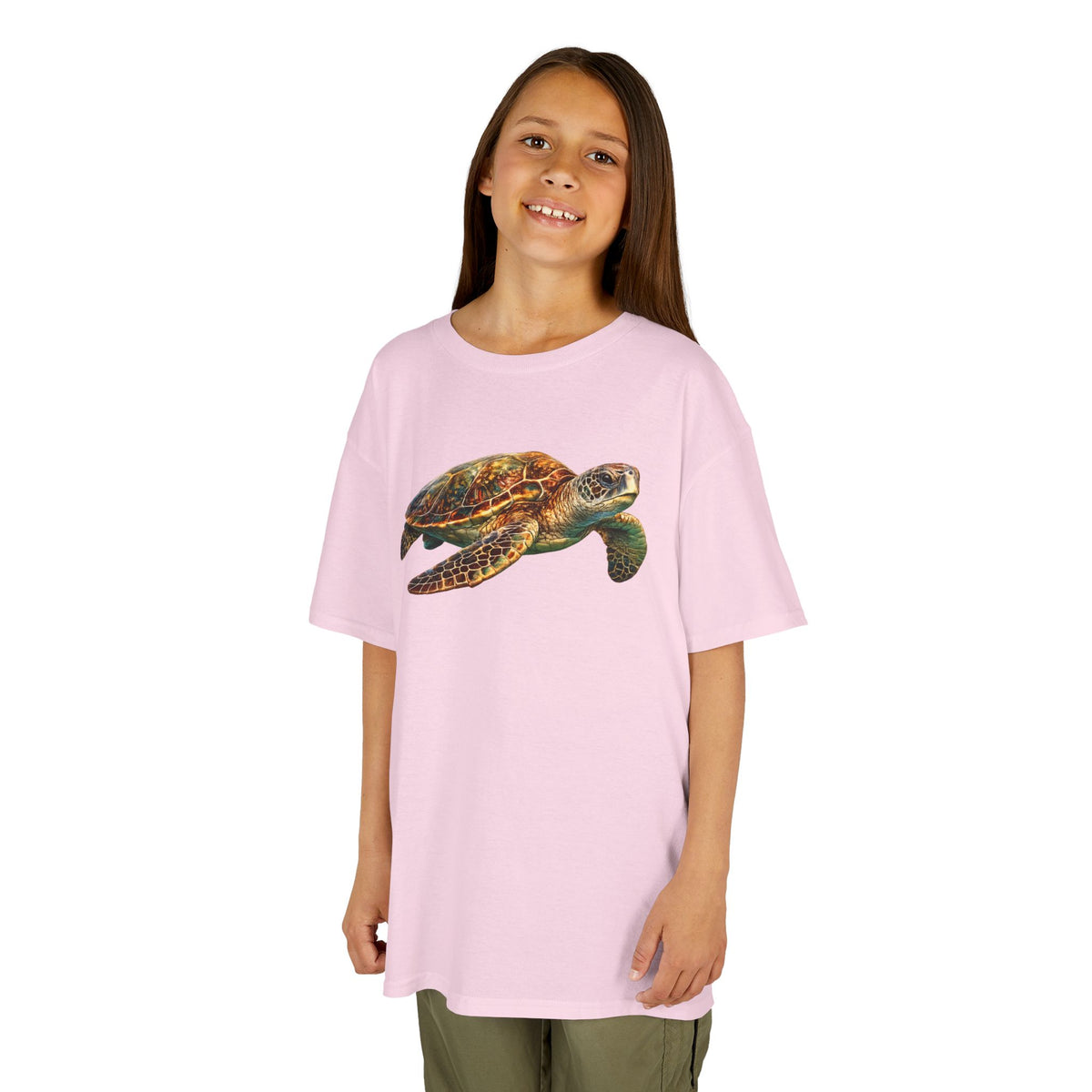 Kids Heavy Cotton™ Tee - sea turtle swimming