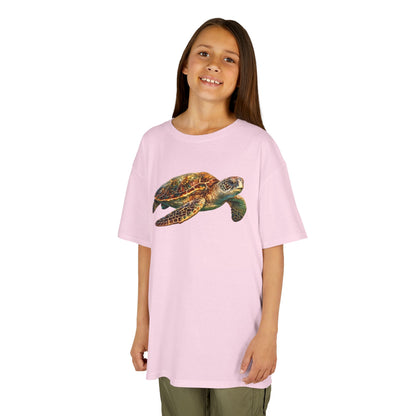Kids Heavy Cotton™ Tee - sea turtle swimming
