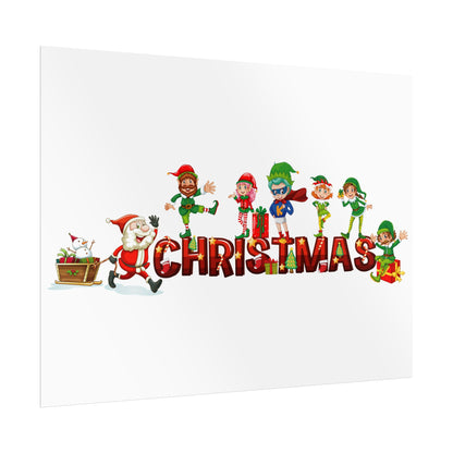 Rolled Posters - Christmas with santa claus and friends - [[{"value":"Wonderwear Kid"}]]