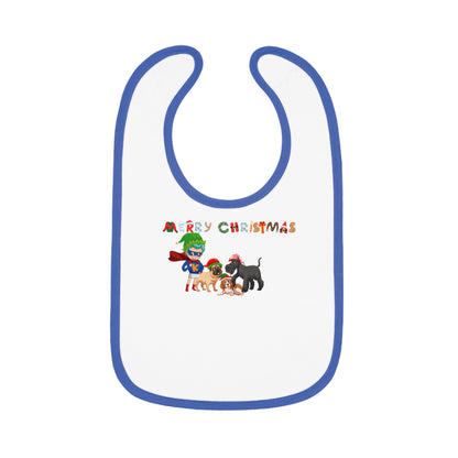 Baby Bib - Super kiddo woith pet friends - [[{"value":"Wonderwear Kid"}]]