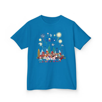 Kids Heavy Cotton™ Tee - Happy new year with fireworks - [[{"value":"Wonderwear Kid"}]]