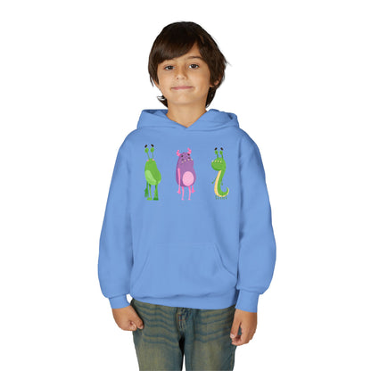 Youth Heavy Blend Hooded Sweatshirt -  Baby monsters Printify
