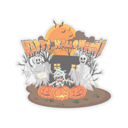 Kiss-Cut Stickers - Super kiddo with ghost - [[{"value":"Wonderwear Kid"}]]