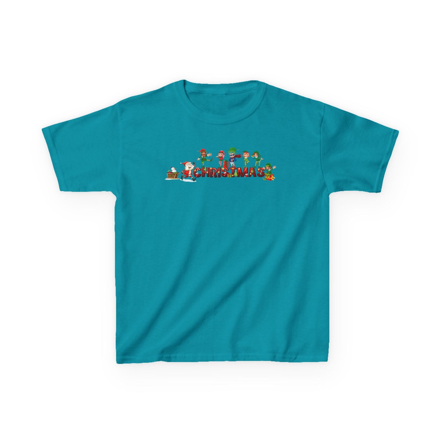 Kids Heavy Cotton™ Tee - Christmas with santa claus and friends - [[{"value":"Wonderwear Kid"}]]