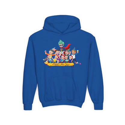Youth Heavy Blend Hooded Sweatshirt - Happy new year with friends - [[{"value":"Wonderwear Kid"}]]