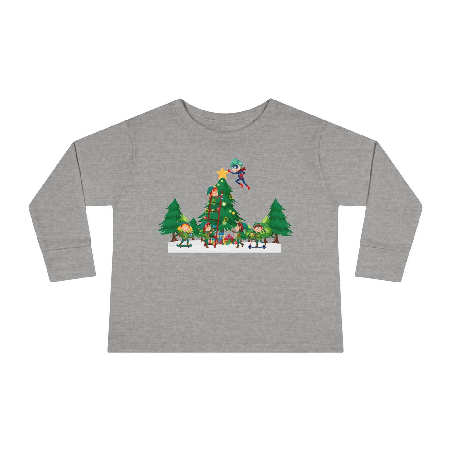Toddler Long Sleeve Tee - Super kiddo putting the stars - [[{"value":"Wonderwear Kid"}]]