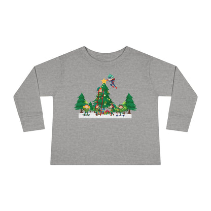 Toddler Long Sleeve Tee - Super kiddo putting the stars - [[{"value":"Wonderwear Kid"}]]