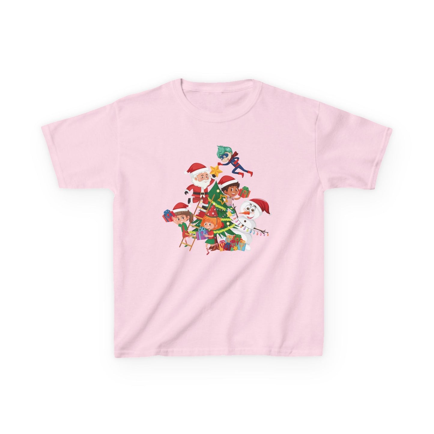 Kids Heavy Cotton™ Tee - Super kiddo making christmas tree - [[{"value":"Wonderwear Kid"}]]