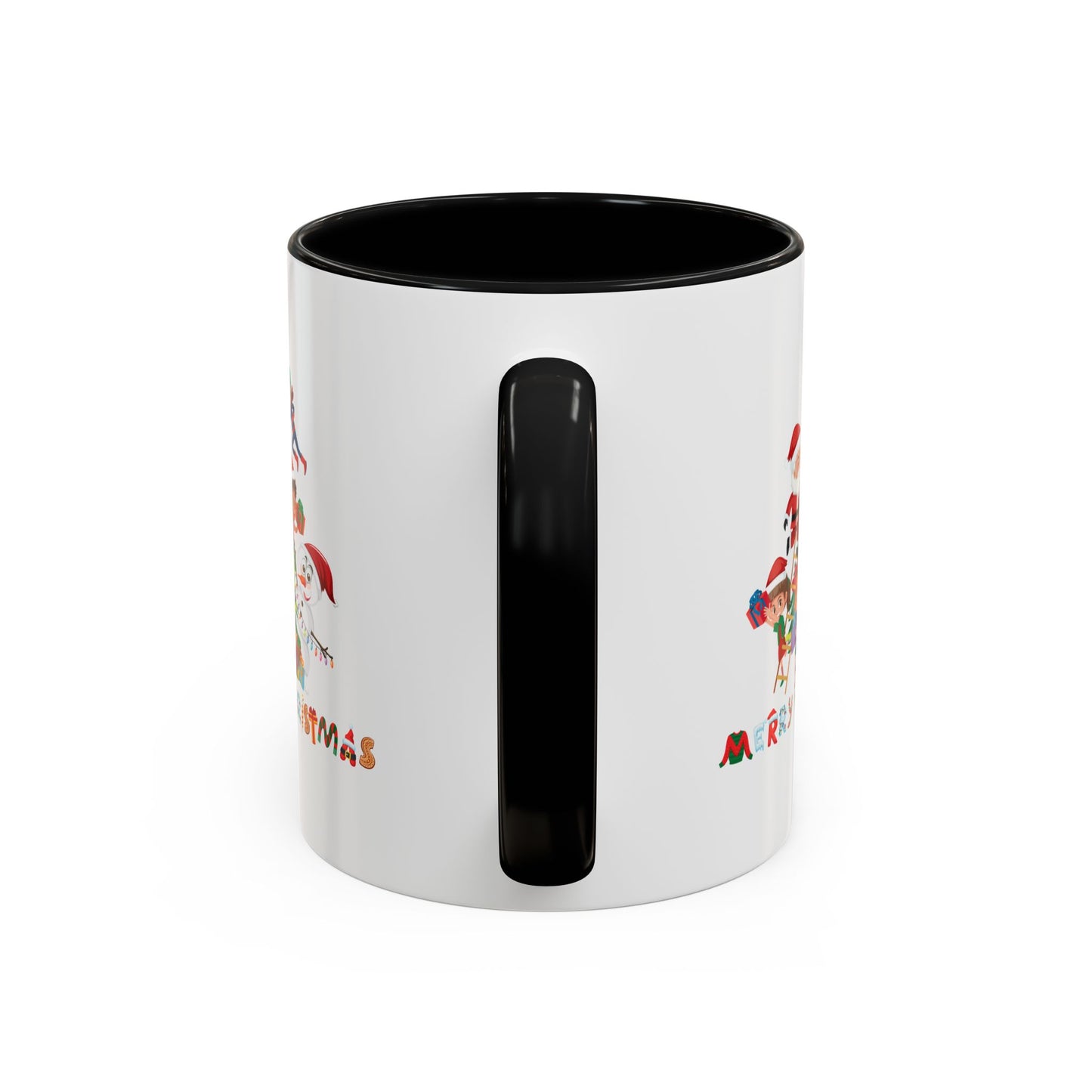 Accent Coffee Mug - Super kiddo making christmas tree with text