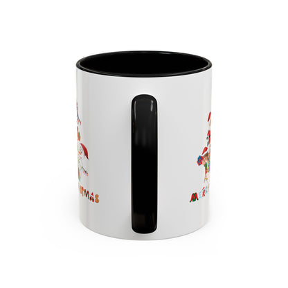Accent Coffee Mug - Super kiddo making christmas tree with text - [[{"value":"Wonderwear Kid"}]]
