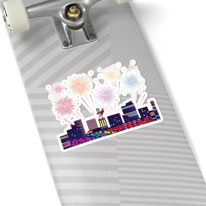 Kiss-Cut Stickers - Super kiddo with fireworks with text - [[{"value":"Wonderwear Kid"}]]