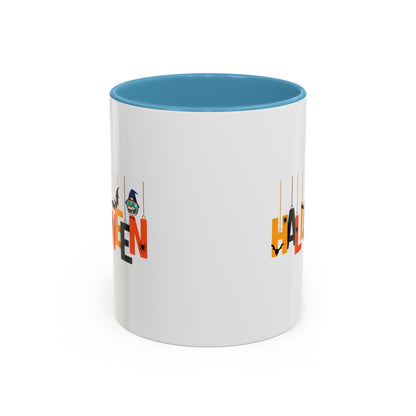 Accent Coffee Mug - Holloween hanging letters Printify