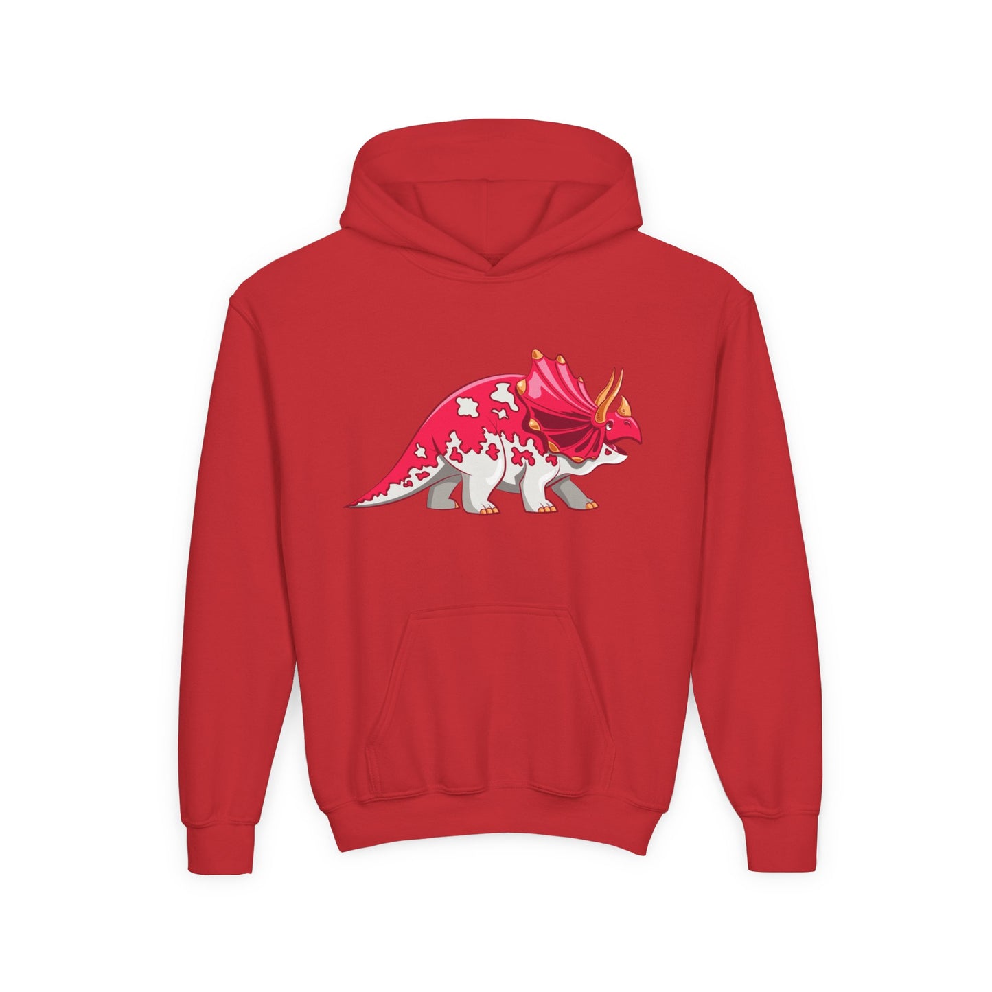 Youth Heavy Blend Hooded Sweatshirt - Triceratops Dino
