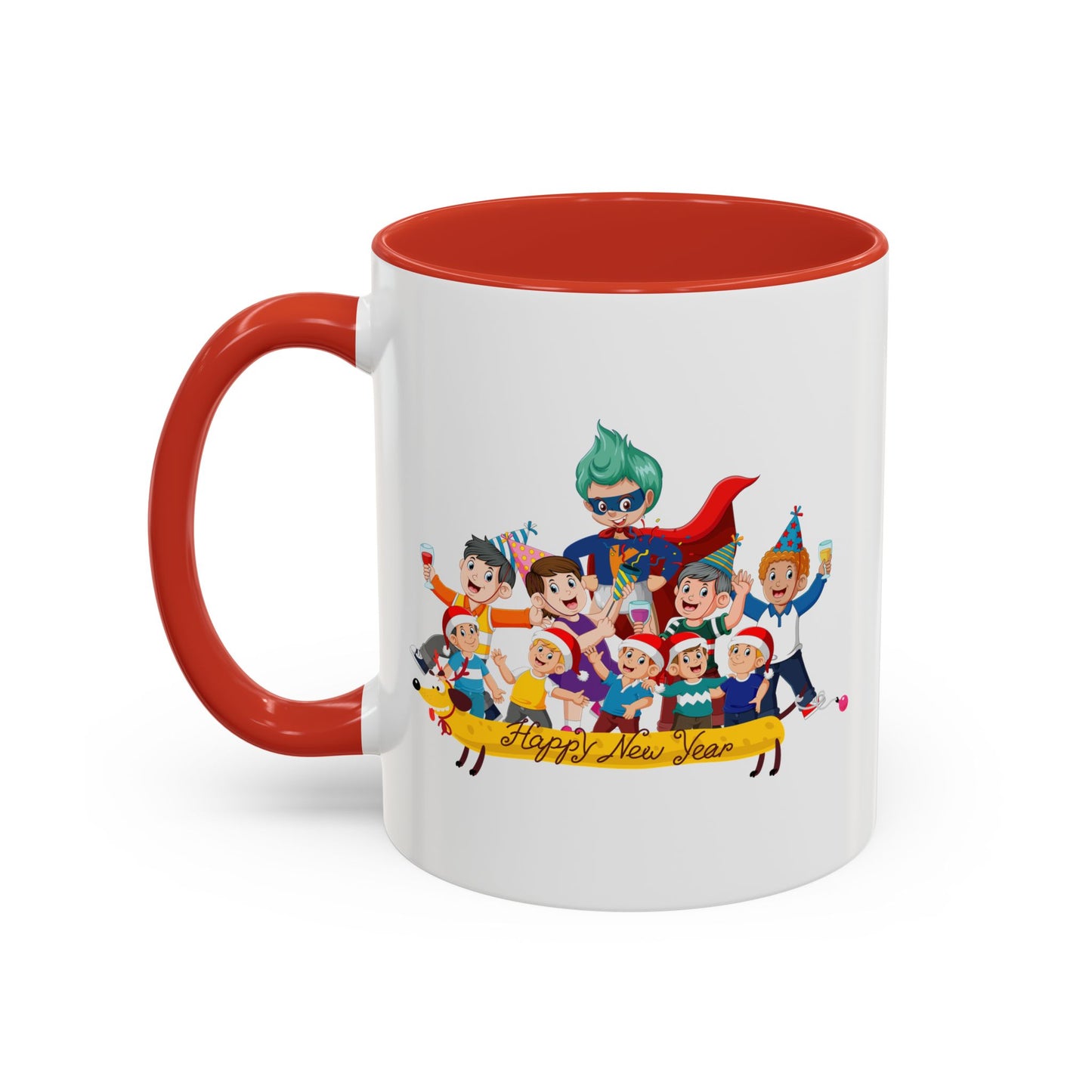 Accent Coffee Mug - Happy new year with friends