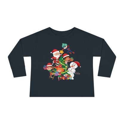 Toddler Long Sleeve Tee - Super kiddo making christmas tree - [[{"value":"Wonderwear Kid"}]]