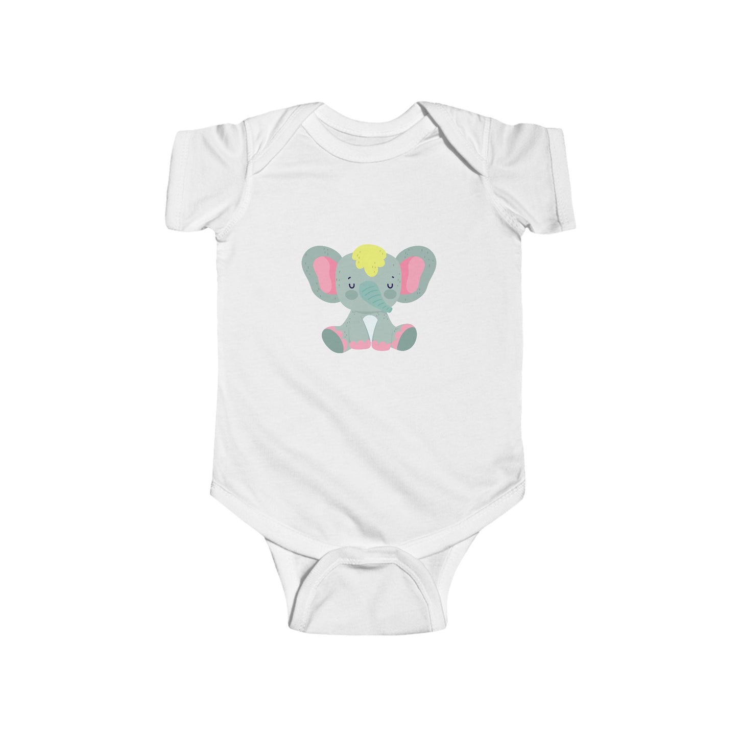 Infant Fine Jersey Bodysuit - Sleeping cute elephant