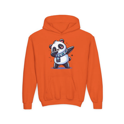 Youth Heavy Blend Hooded Sweatshirt - Panda dabbing dance Printify