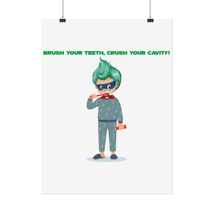 Rolled Posters - Super kiddo brushing teeth - [[{"value":"Wonderwear Kid"}]]