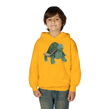 Youth hoodie with adorable turtle design Printify