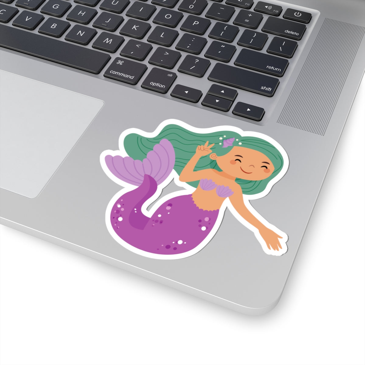 Kiss-Cut Stickers - mermaid purple  tail
