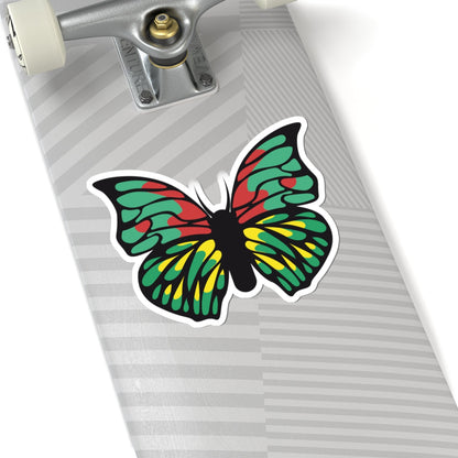 Kiss-Cut Stickers - Green Butterfly Printify